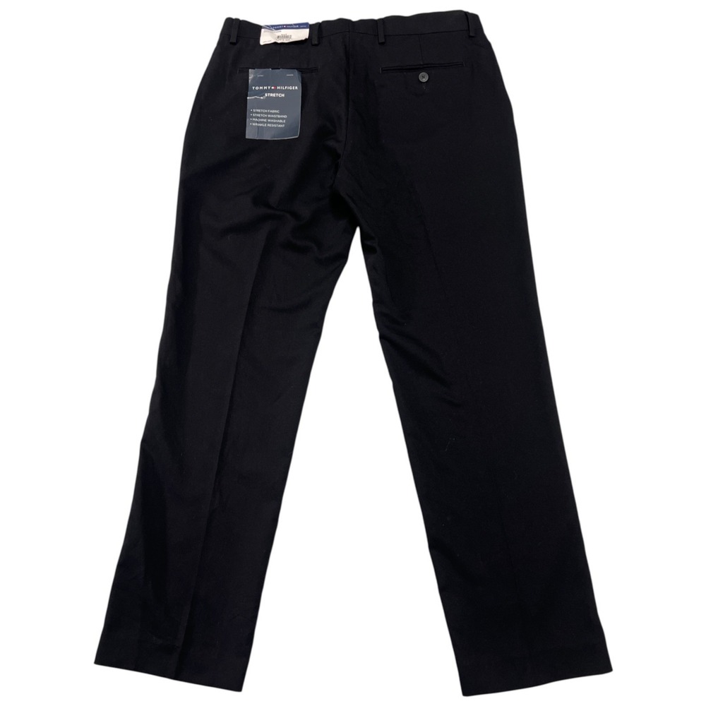 Tommy Hilfiger Men's Redmond Stretch Performance Dress Pants Black Tapered 34x30 - Picture 2 of 8